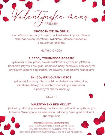 Valentýnské menu 2024